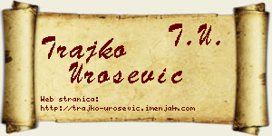 Trajko Urošević vizit kartica